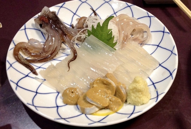 活イカ刺し