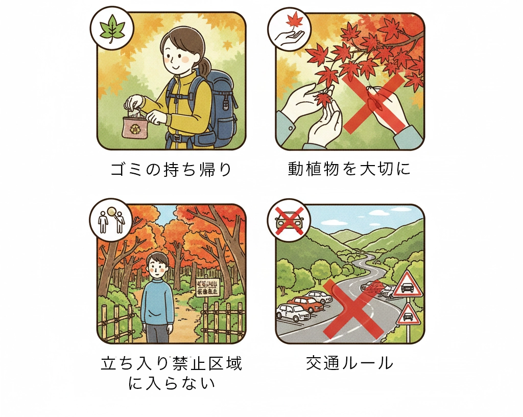 紅葉狩りマナー